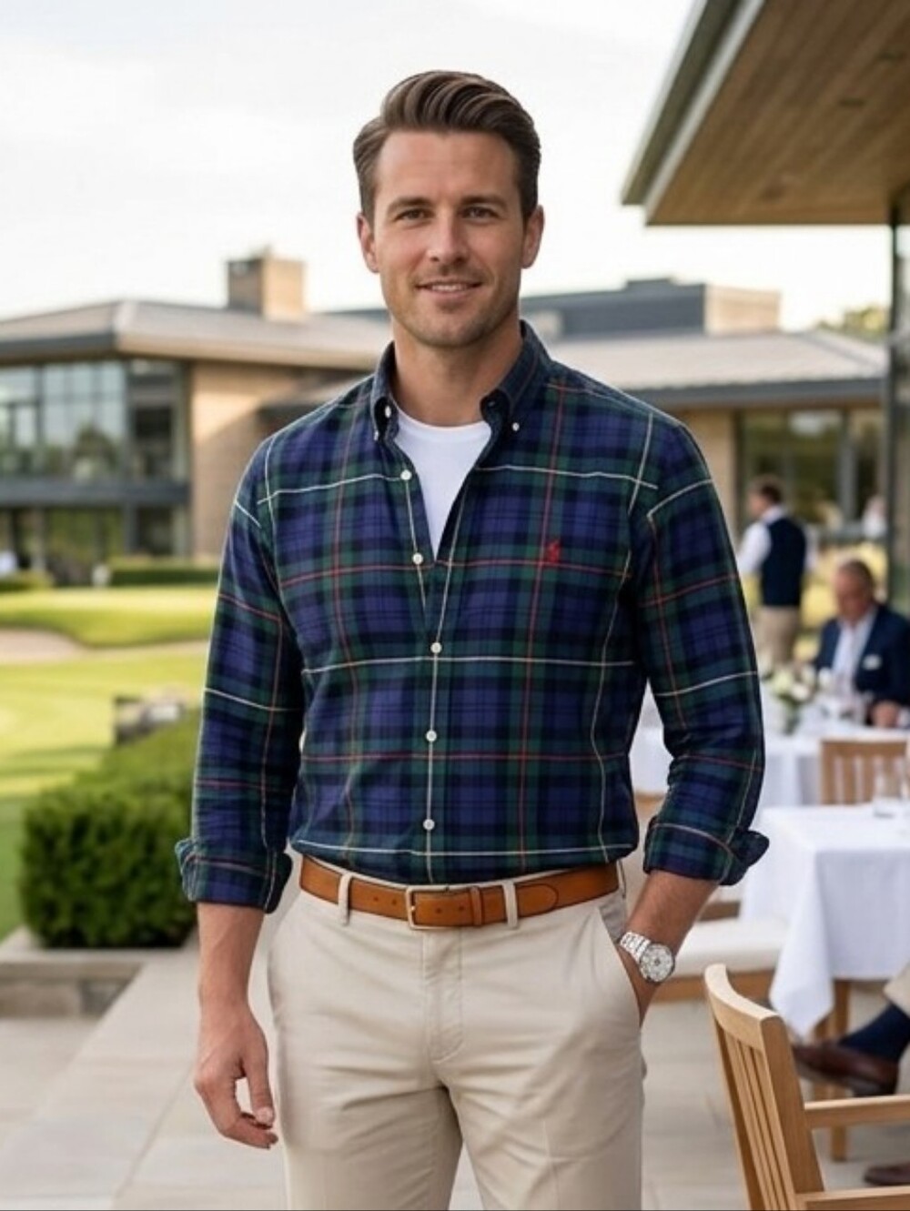 NWOT Ralph Lauren XL Tartan Plaid Slim Fit Oxford Button Shirt Old Money Preppy
